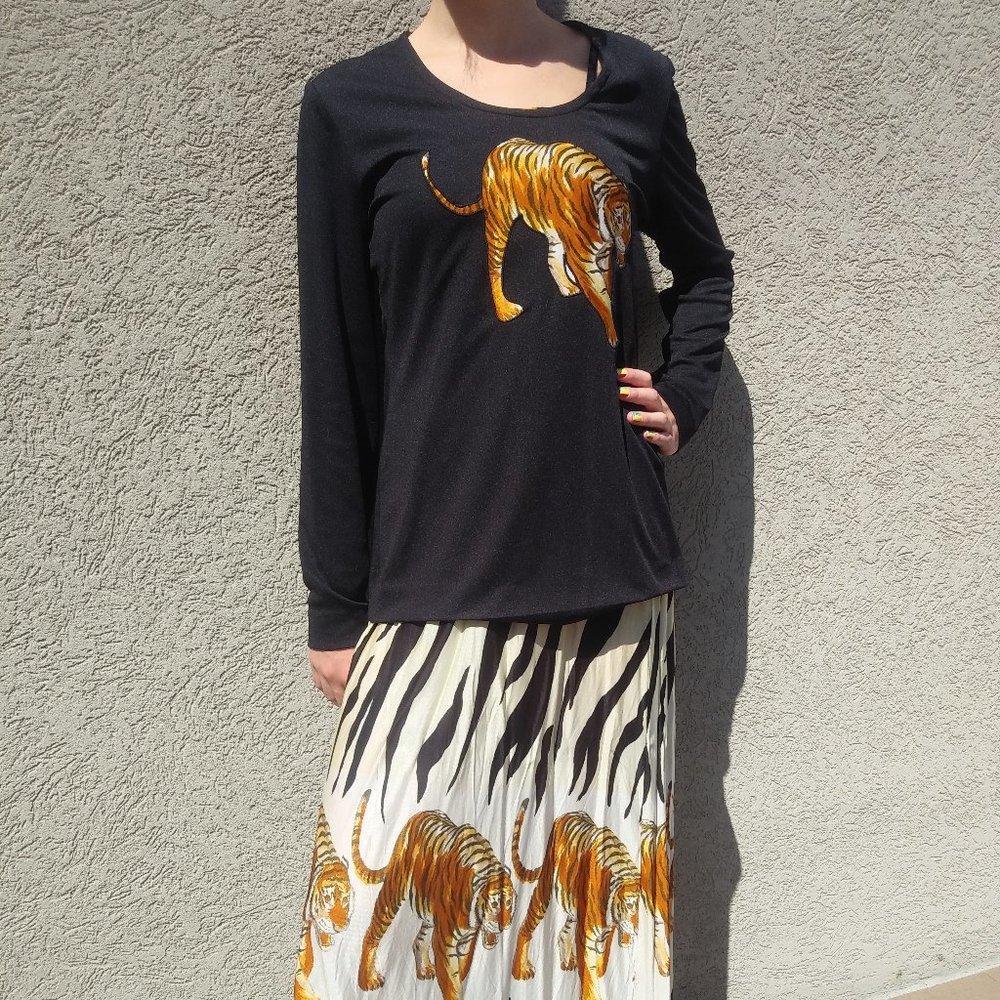 VINTAGE Tiger Top and Skirt from the 1970's